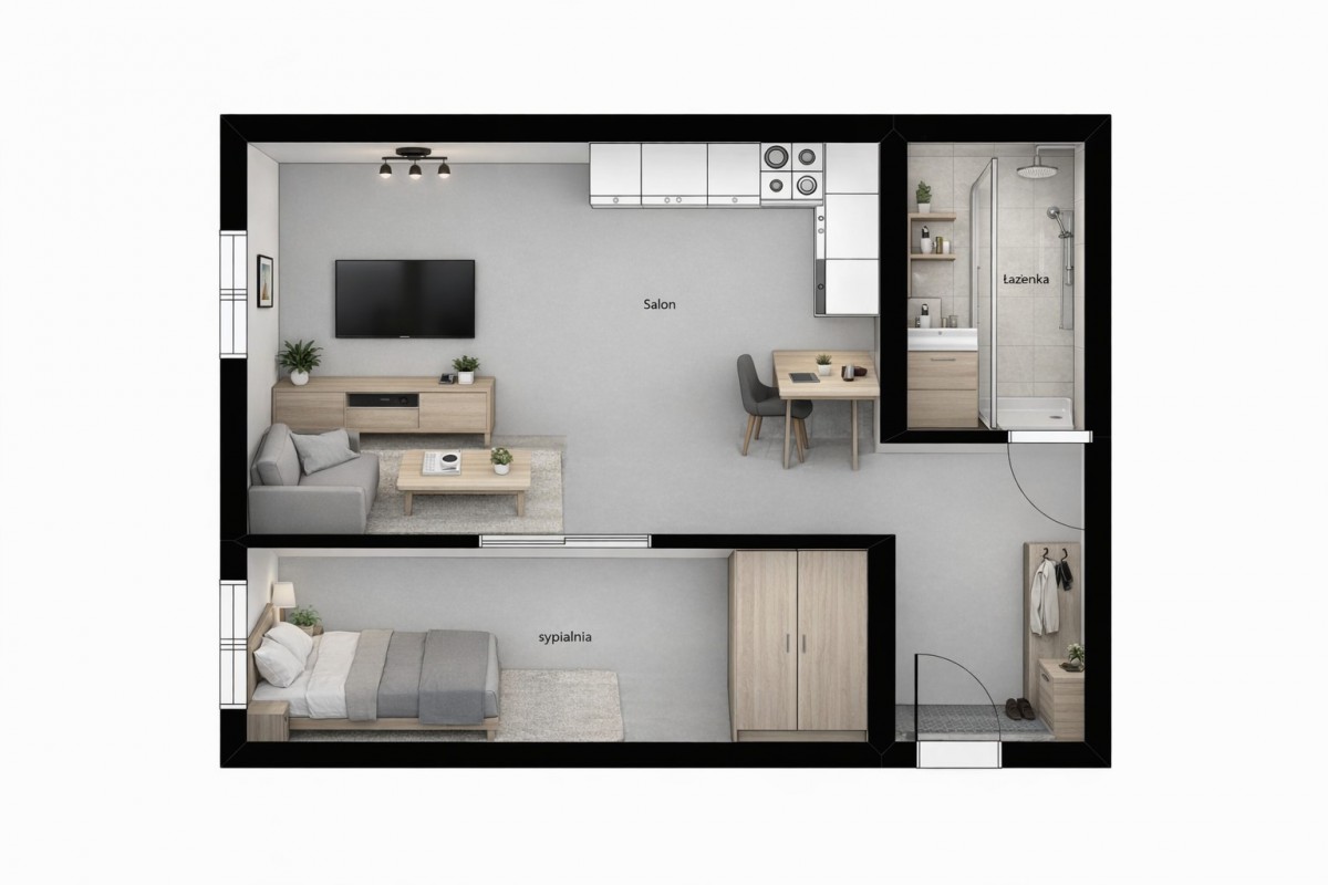Apartment for Sale in Wola, Warsaw – 36.76 m² | Fully Furnished | Investment Ready