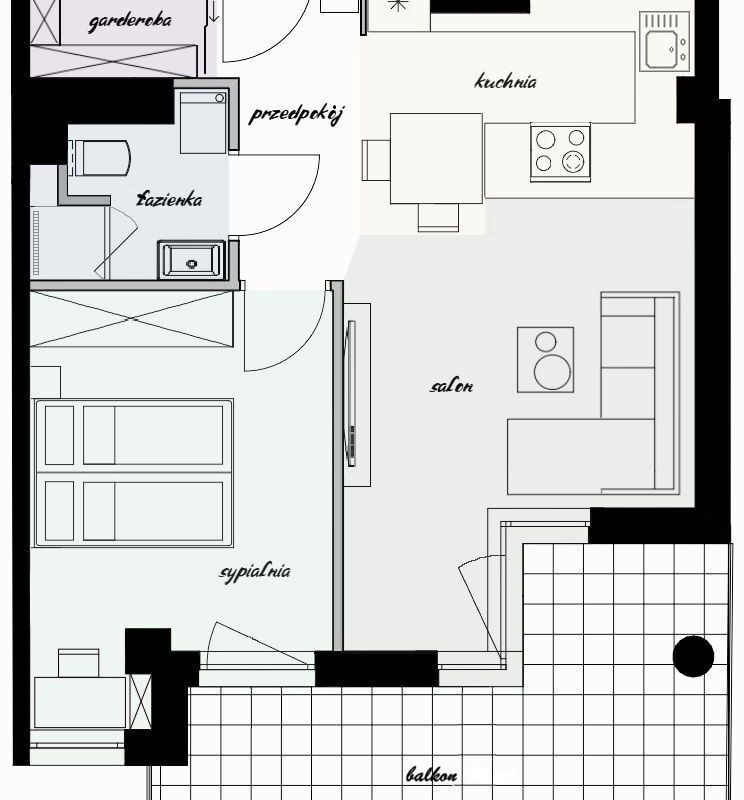 MODERN 2-ROOM APARTMENT WARSAW WŁOCHY 12