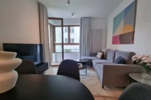 Apartment for Rent in Warsaw Wola – Near Metro Płocka | Modern 2-Bedroom Apartment with Balcony 2